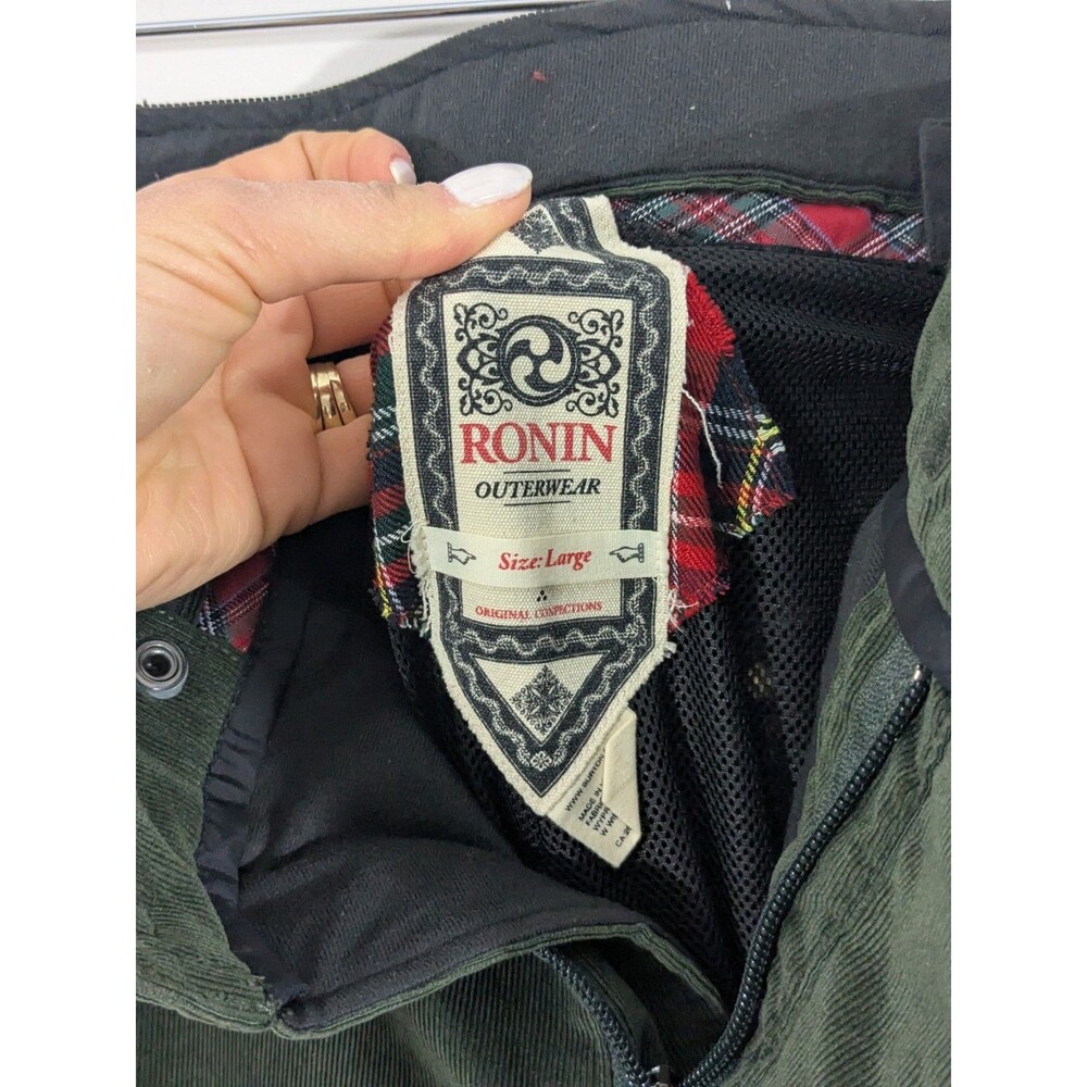 Burton Ronin Green Snowboarding Dry Ride Ski Pants Corduroy Men’s Size Large - Picture 13 of 16